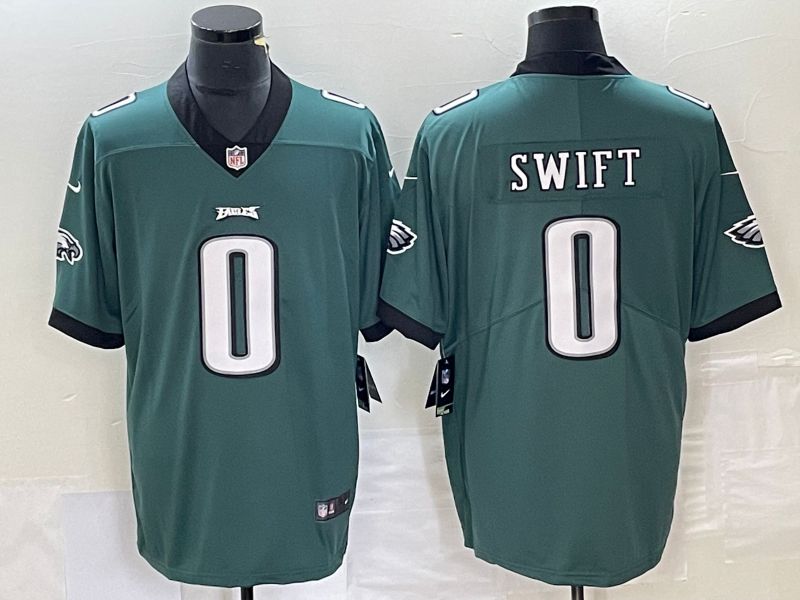 Men Philadelphia Eagles #0 Swift Green Nike Vapor Limited NFL Jersey style 1->philadelphia eagles->NFL Jersey